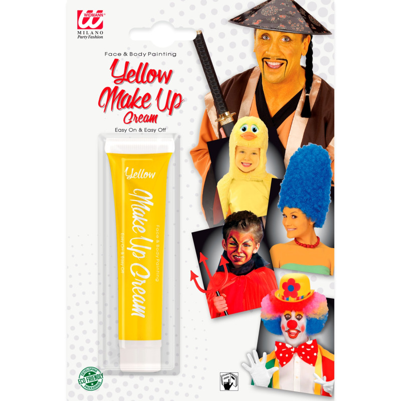 Žltý make-up v tubke